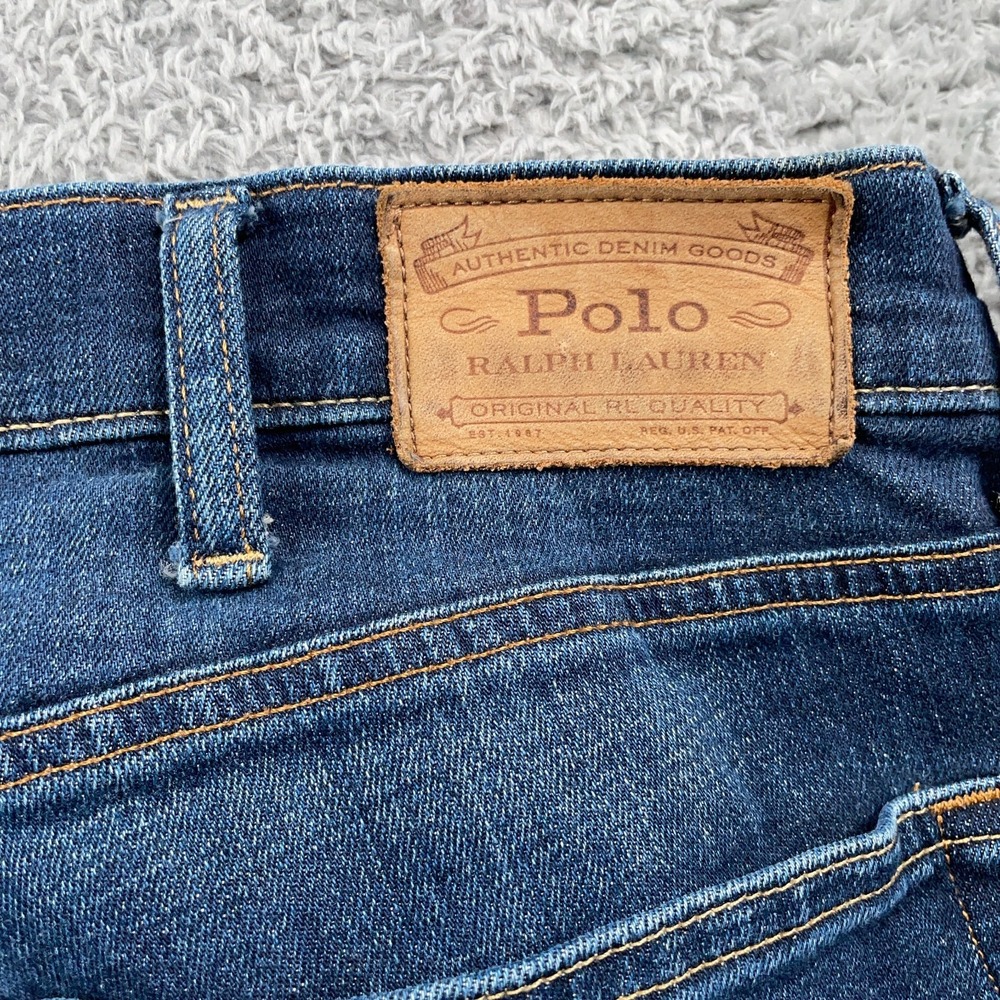 Polo Ralph Lauren Jeans Mens 40x30 Blue Varick Slim Straight Denim Pants - Picture 5 of 12